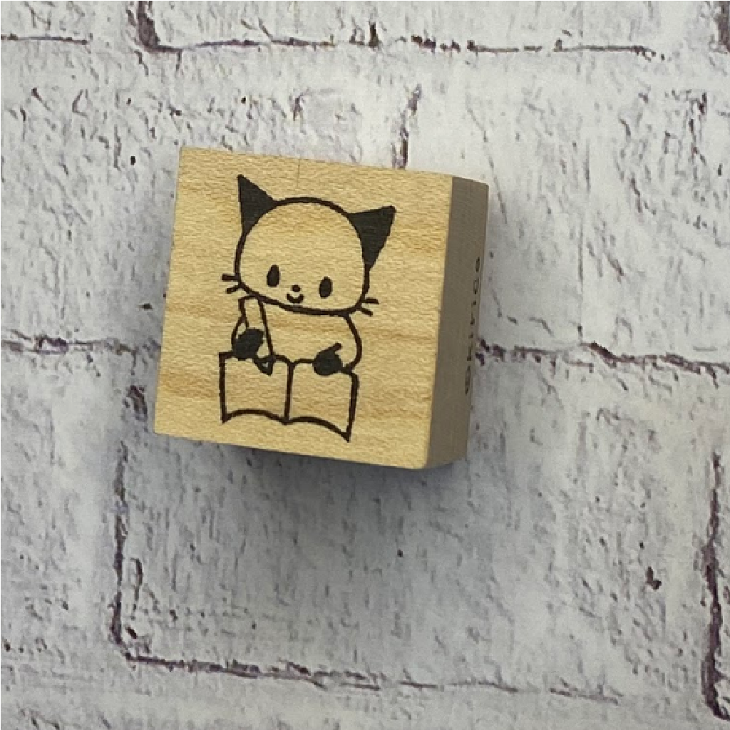 Rubber Stamp Kirico - Writing Cat