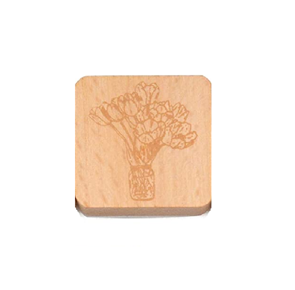 Mo.Card Wooden Stamp - Tulips
