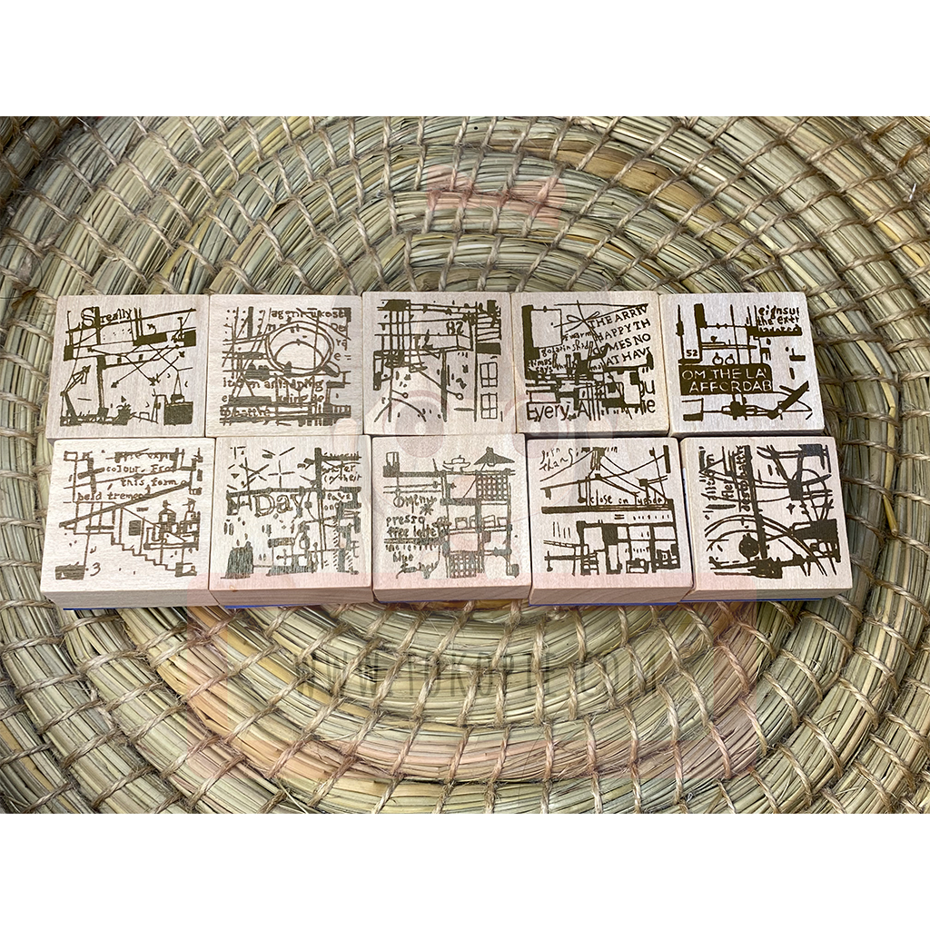 Chamil Garden Limited Edition Rubber Stamp Set Cafe