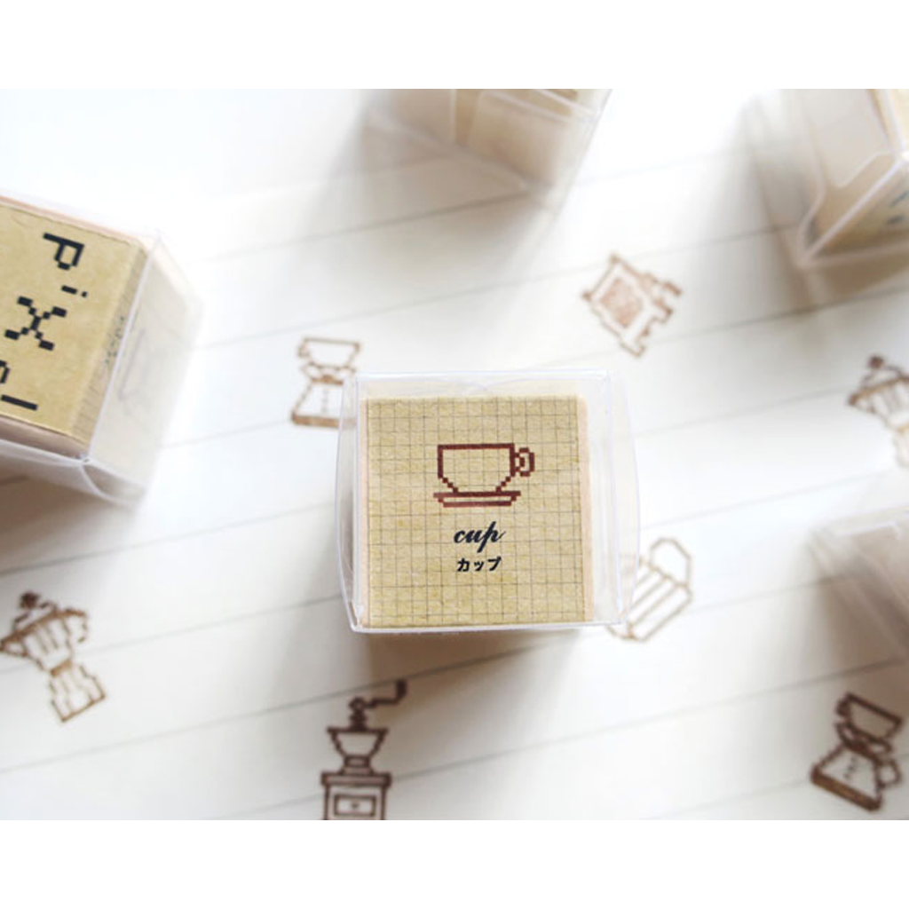 Pixel Rubber Stamp - Cup