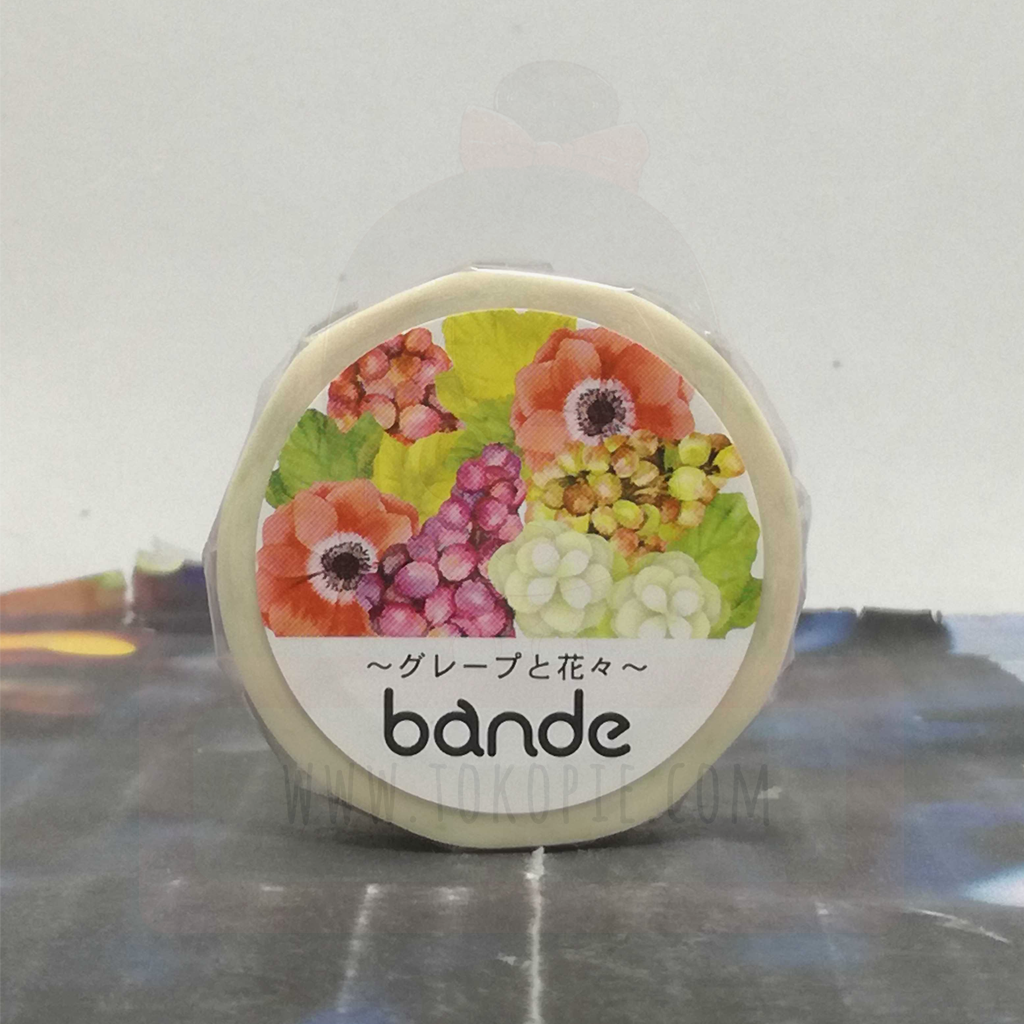 Bande March'e Masking Tape - Grapes And Flowers