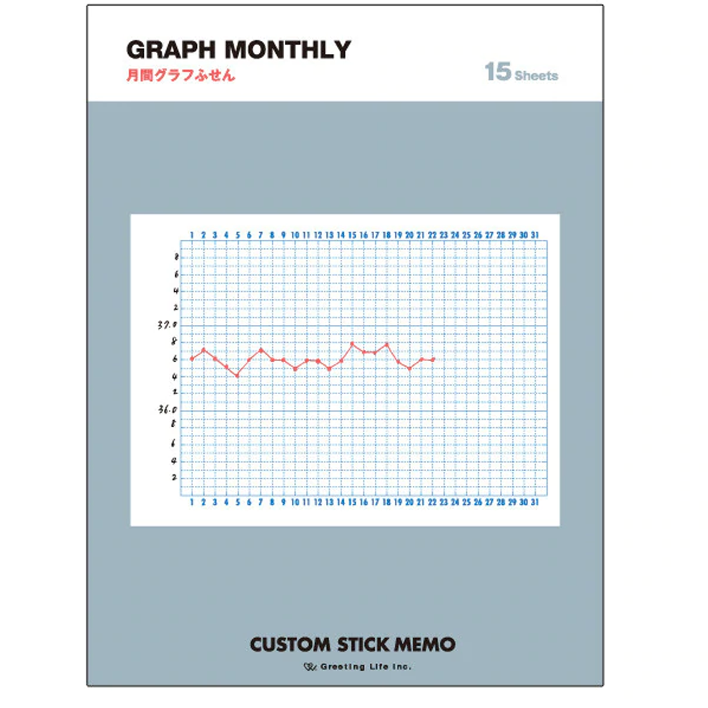 Greeting Life Custom Stick Memo Graph Monthly