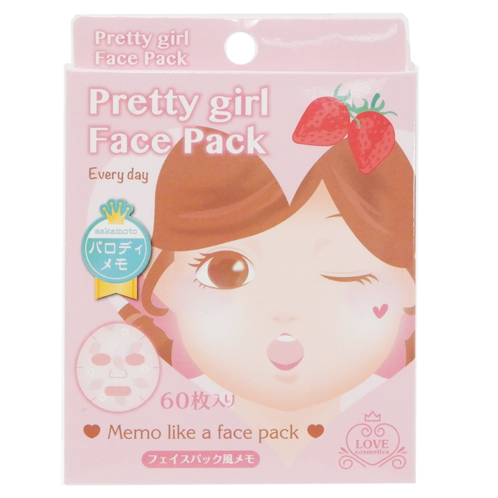 Memo Pad Pretty Girl Face Pack