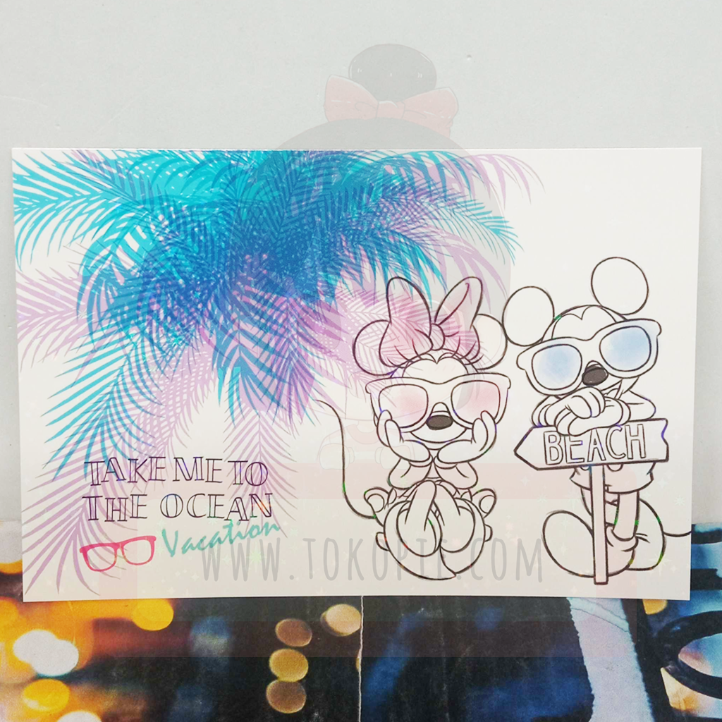 Disney Mickey And Minnie Take Me To The Ocean Vacation Postcard