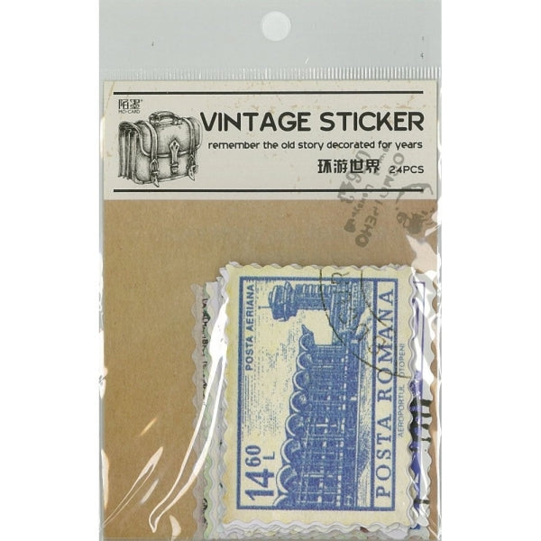 Mo. Card Postage Stamp Vintage Sticker