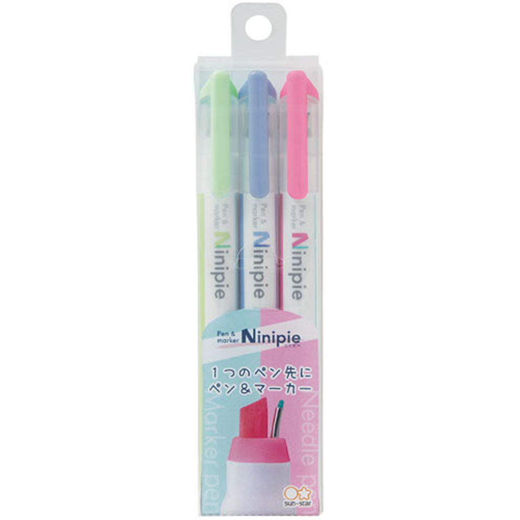 Pen & Marker Ninipee 3 Pcs Set