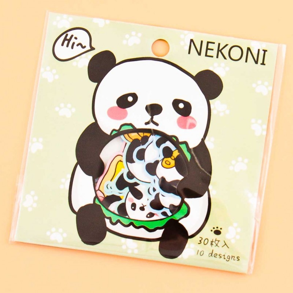 Nekoni Chubby Panda Flake Sticker