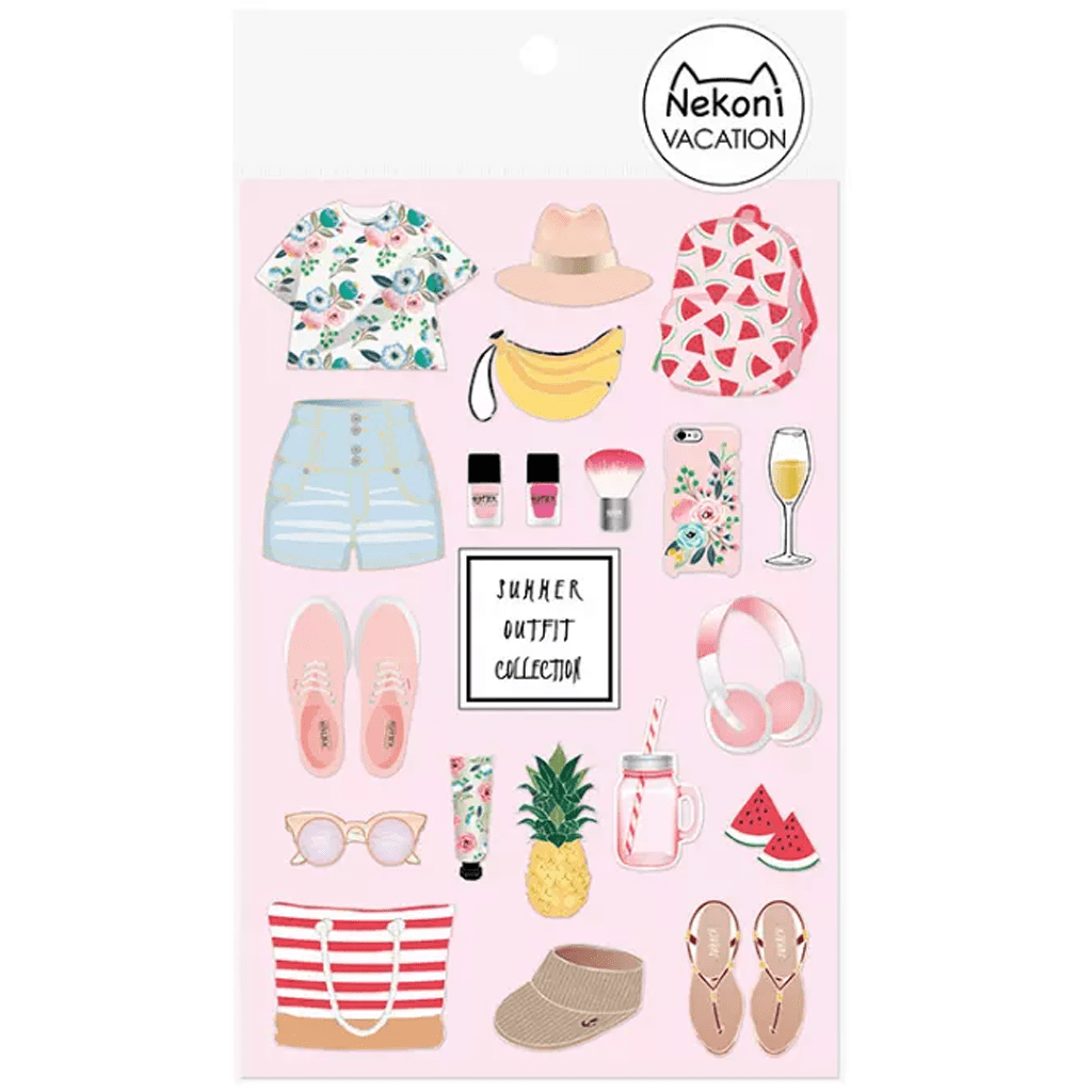Nekoni Vacation Sticker - Summer Outfit Collection Pink
