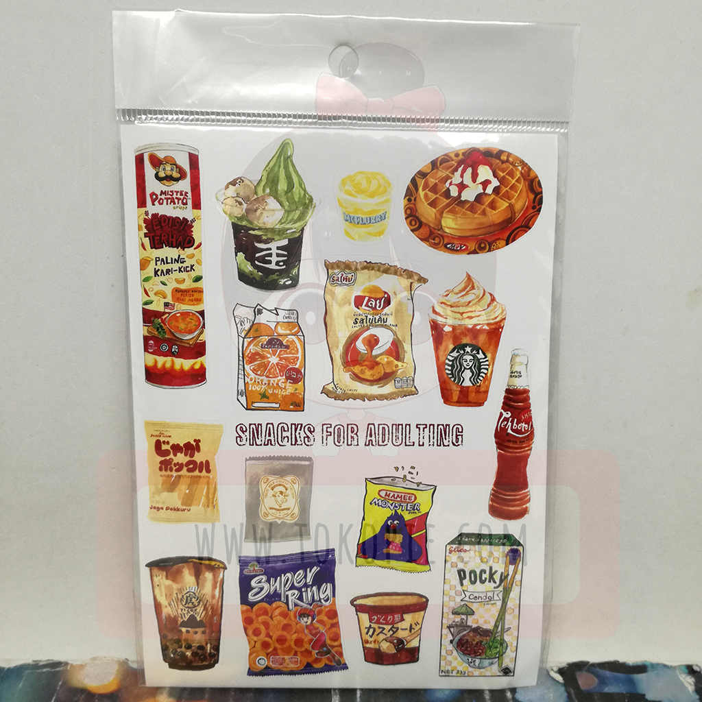 Snacks For Adulting Sticker