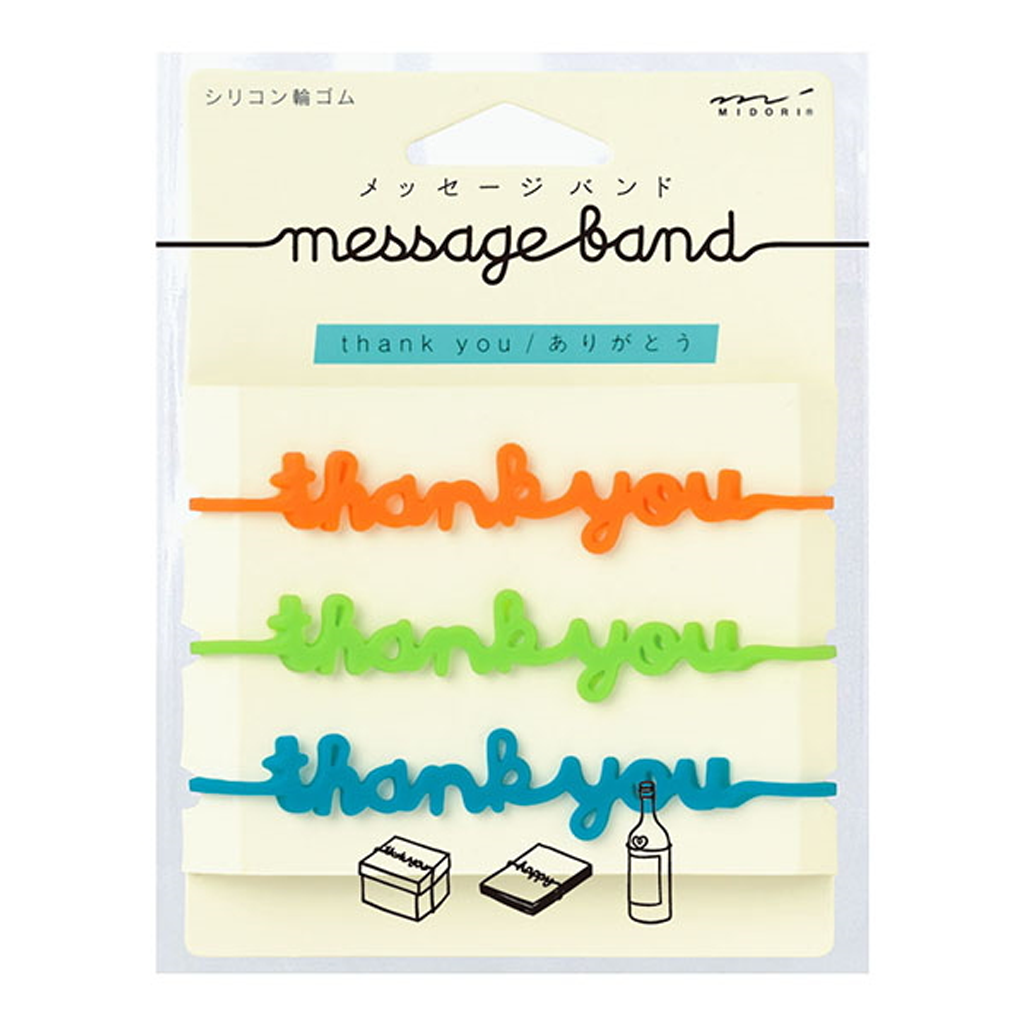 Midori Message Band Thank You Pattern