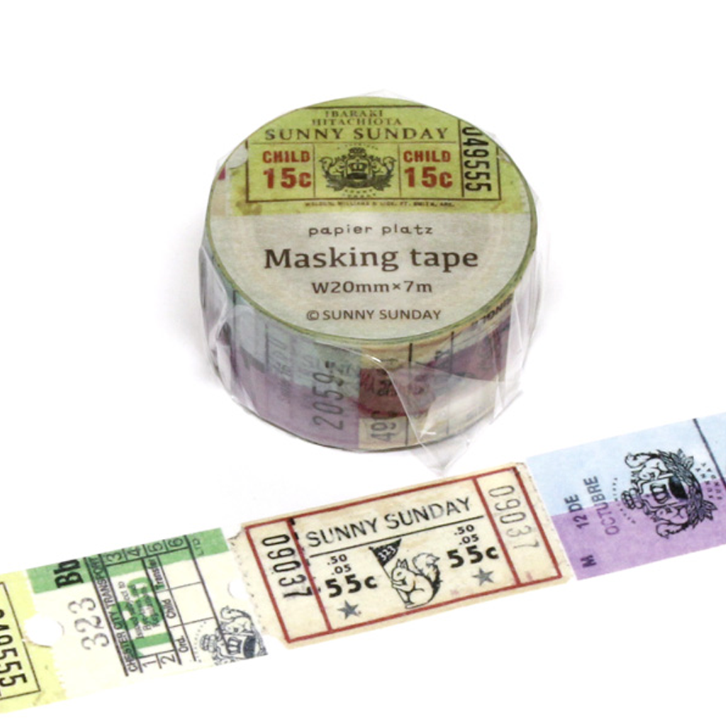 Papier Platz Masking Tape Vintage Tickets