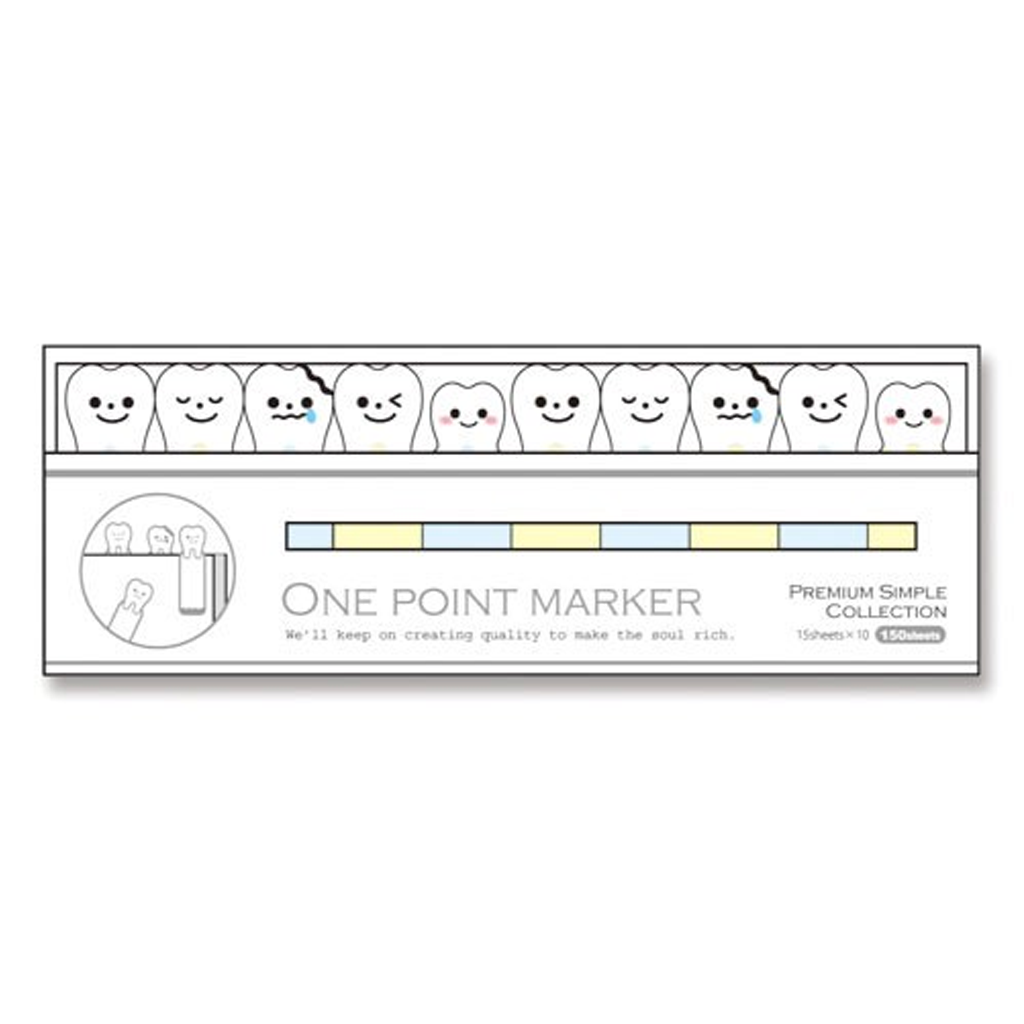 One Point Marker Sticky Note Tooth Smiley