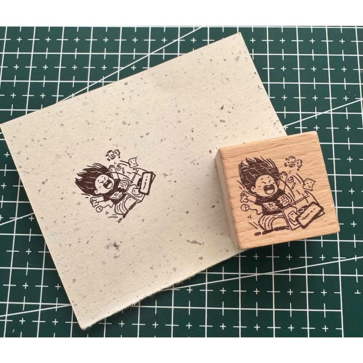 Hao E Wooden Rubber Stamp for Journaling &amp; Decoration