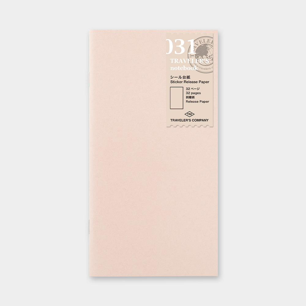 Travelers Notebook 031 - Refill Sticker Release Paper