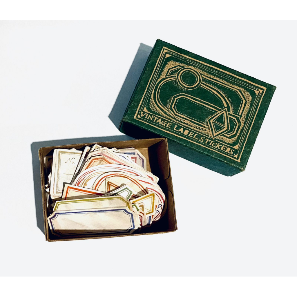 Lin Chia Ning Vintage Label Sticker Box Green