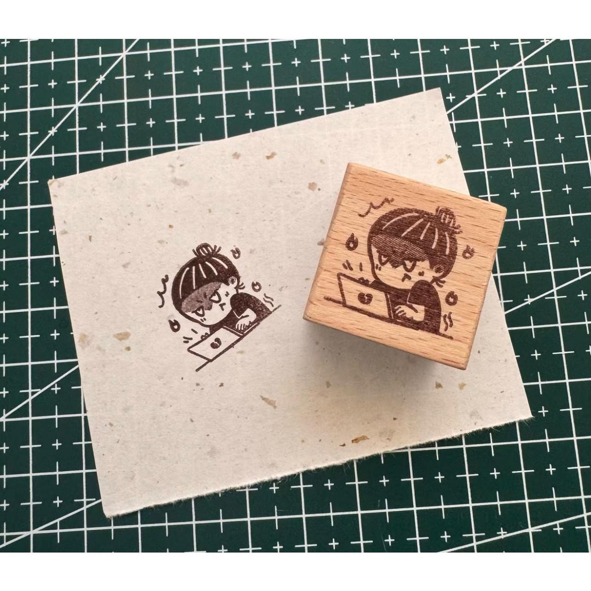 Hao E Wooden Rubber Stamp for Journaling &amp; Decoration