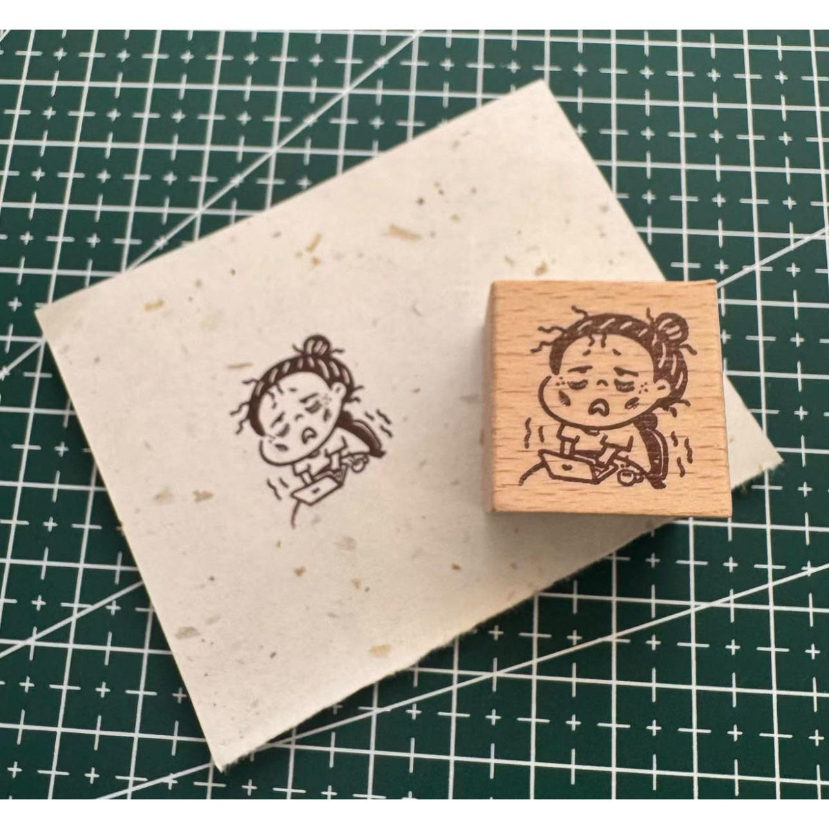 Hao E Wooden Rubber Stamp for Journaling &amp; Decoration