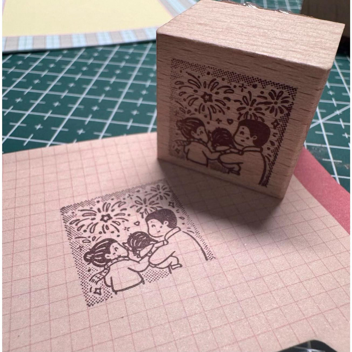 Hao E Wooden Rubber Stamp for Journaling &amp; Decoration