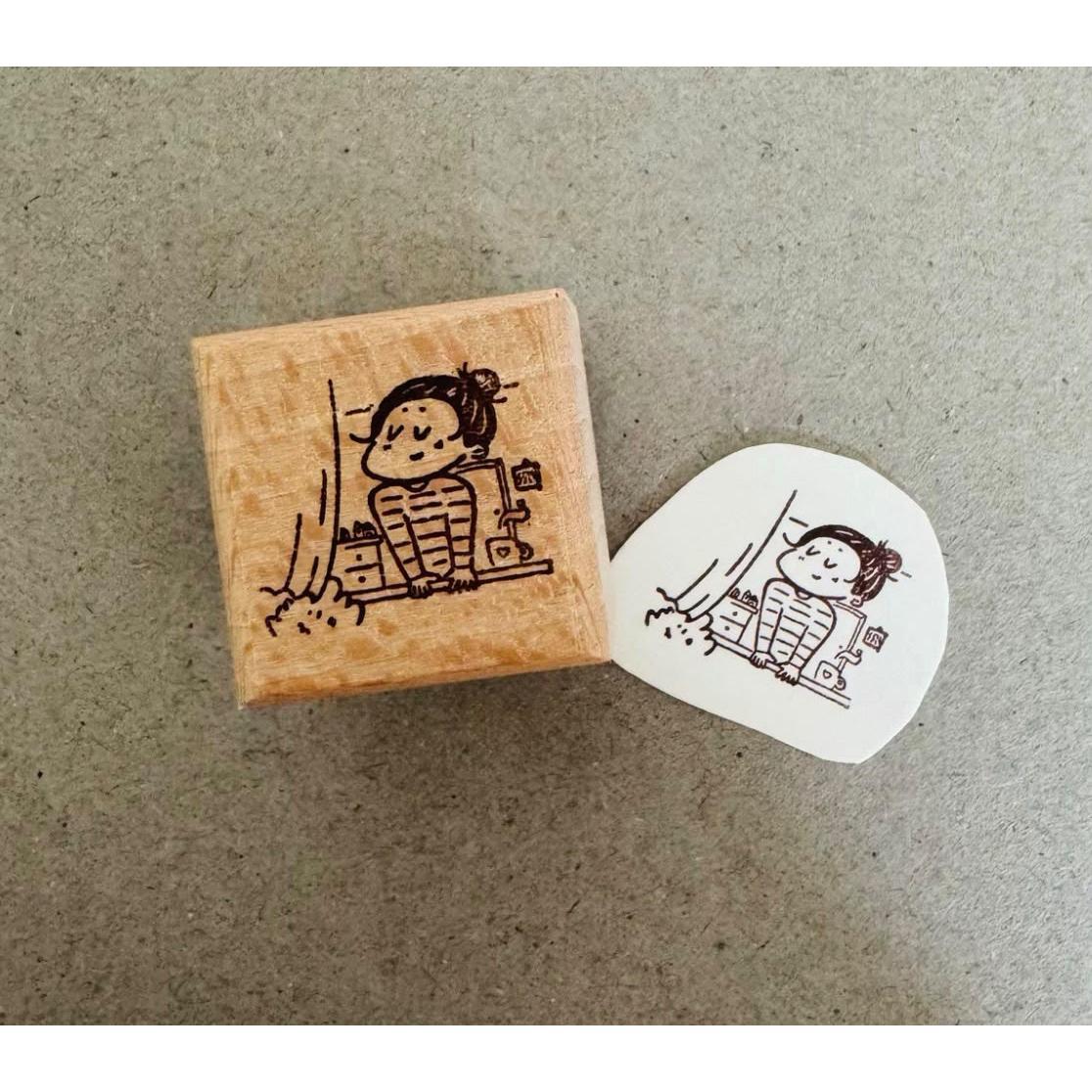 Hao E Wooden Rubber Stamp for Journaling &amp; Decoration