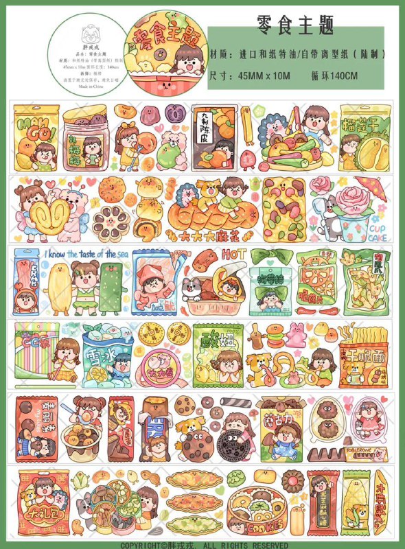 Fat Rong Rong 140 cm Washi Sampler