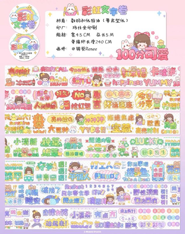 J. Minor 240cm Washi Sampler