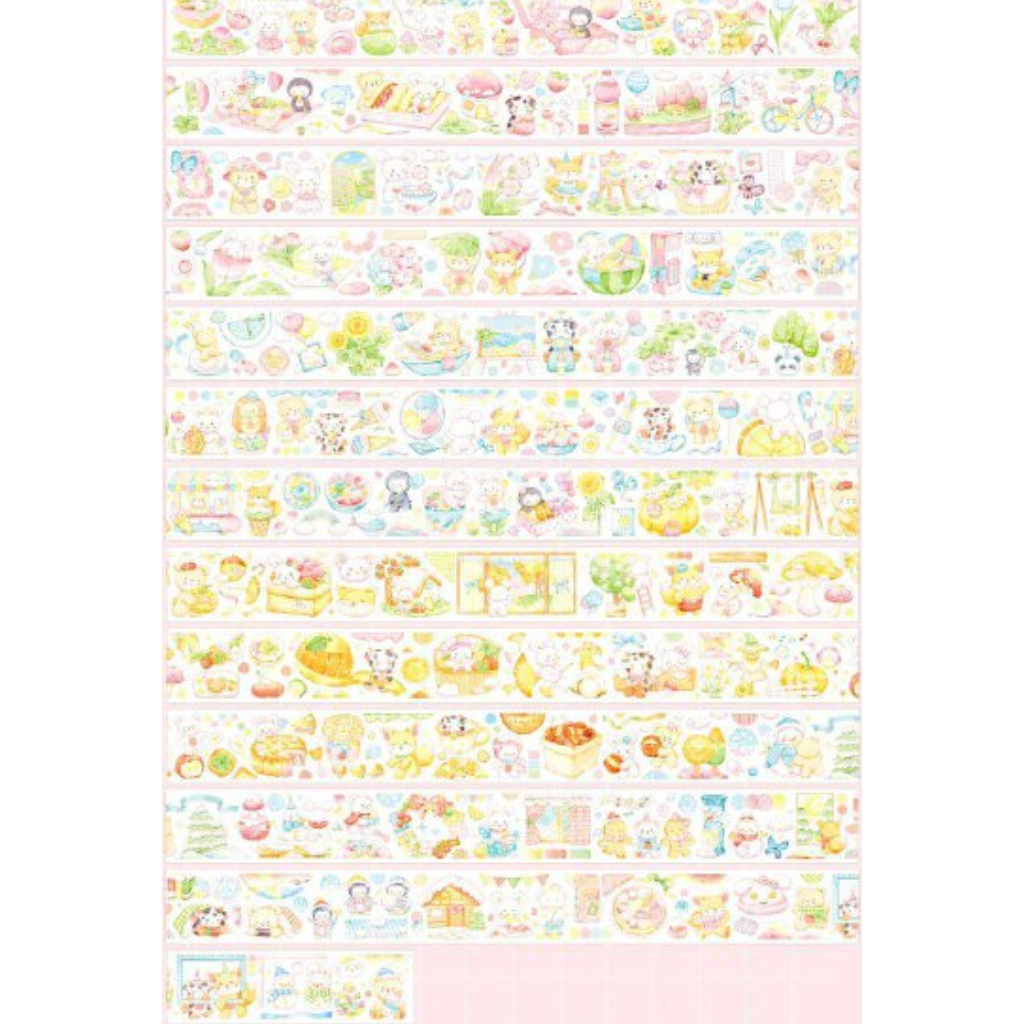 Strawberry Soda Play Out 500cm Washi Sampler