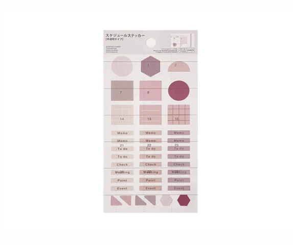 Daiso Schedule Sticker Translucent Type