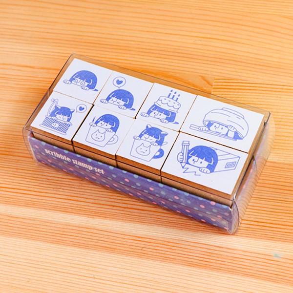 MICIA Scribble Stamp Set -Hide and Seek Girl