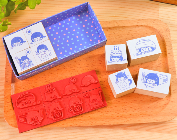 MICIA Scribble Stamp Set -Hide and Seek Girl