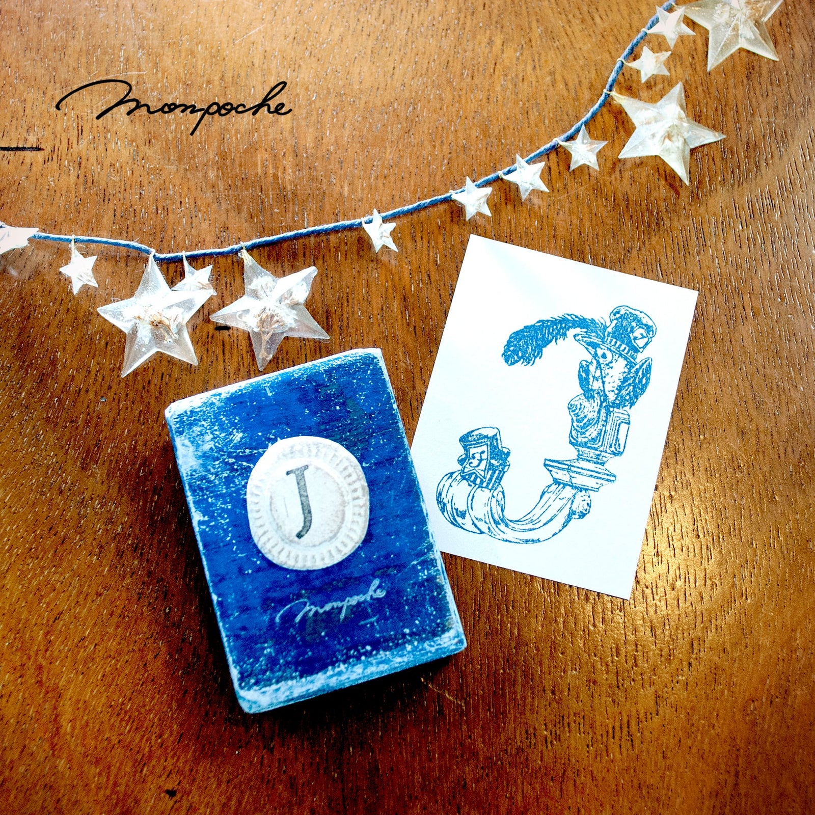 Monpoche Stamp Initial J Series Stamps Hanko