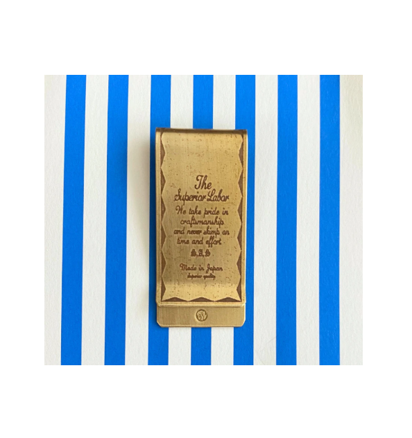 The Superior Labor Brass Money Clip TSL Slogan