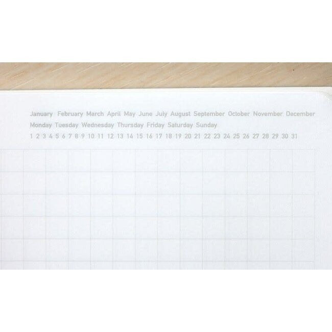 Stalogy 018 Editors Series 1/2 Year Notebook B6 Size Landscape Grid
