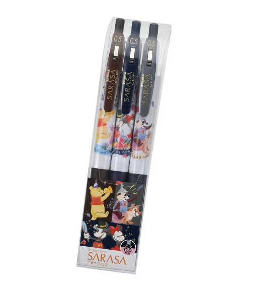Sarasa Disney Clip Gel Pen 3 Set 0.5mm
