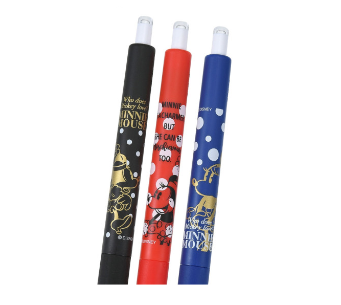 Sarasa Nano Disney Clip Gel Pen 3 Set 0.3mm - Minnie Mouse