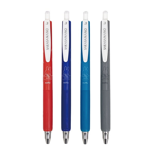 Sarasa Nano Miffy Clip Gel Pen 4pcs Set