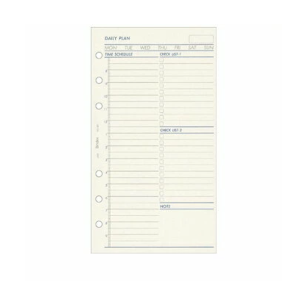 Japan Management Bindex Bible Size Refill Daily Plan 12h