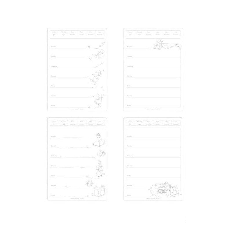 Moomin x Stalogy 024 Editors Series Removable Seal Calendar Blank M