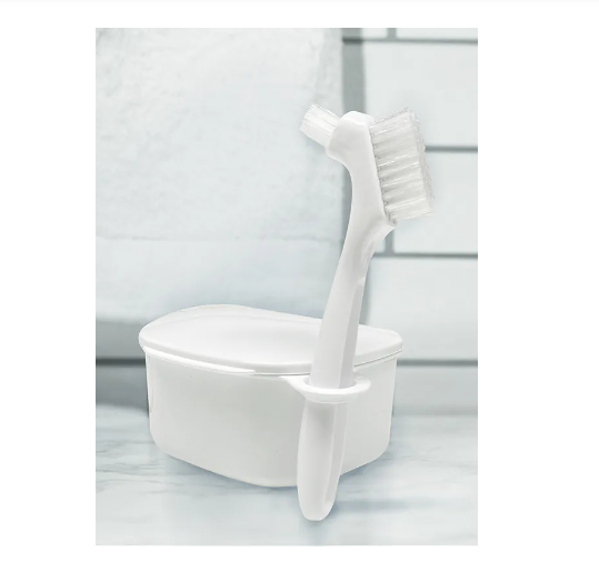Daiso Denture Storage Case With Cleaning Brush