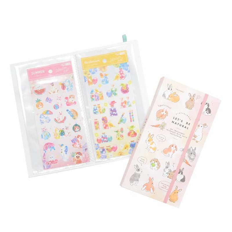 Sheet Sticker Storage File (Seal File) Watercolor Animals