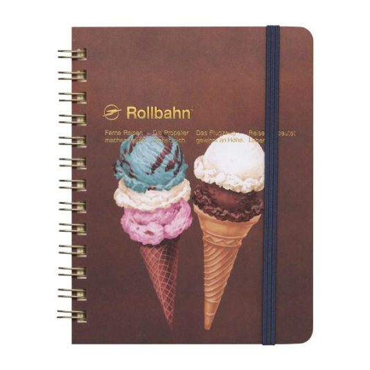 Delfonic American Sweet Rollbahn Pocket Memo Notebook Ice Cream Brown