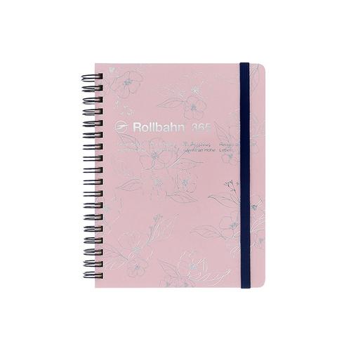 Delfonic Rollbahn 365 Free Diary Size L Light Pink Flowers