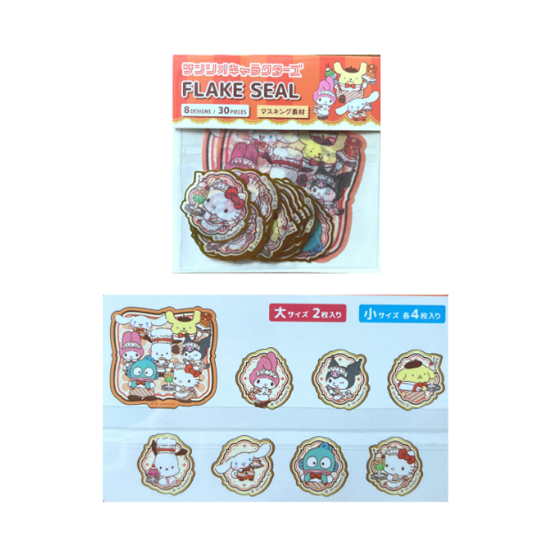 Sanrio Flake Seal Seal 10 Design 30 Pieces