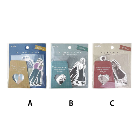 Amifa Flake Sticker 40P Stylish Couple