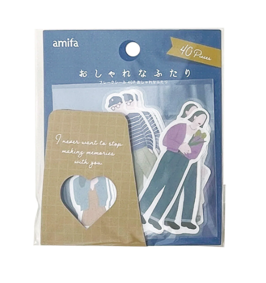 Amifa Flake Sticker 40P Stylish Couple