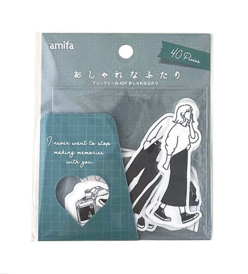 Amifa Flake Sticker 40P Stylish Couple
