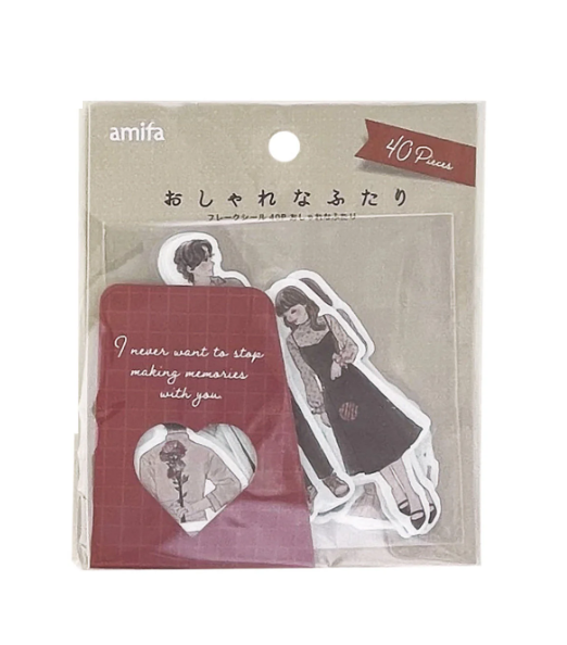 Amifa Flake Sticker 40P Stylish Couple