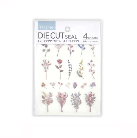 Kyowa Tracing Die Cut Stickers Dried Flowers