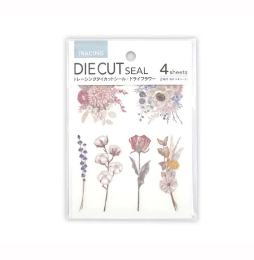 Kyowa Tracing Die Cut Stickers Dried Flowers