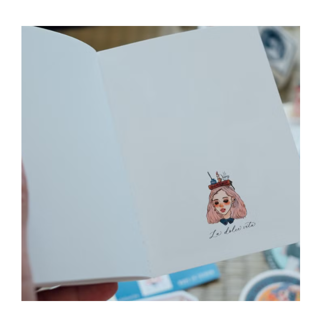La Dolce Vita Woman Notebook Passport Size