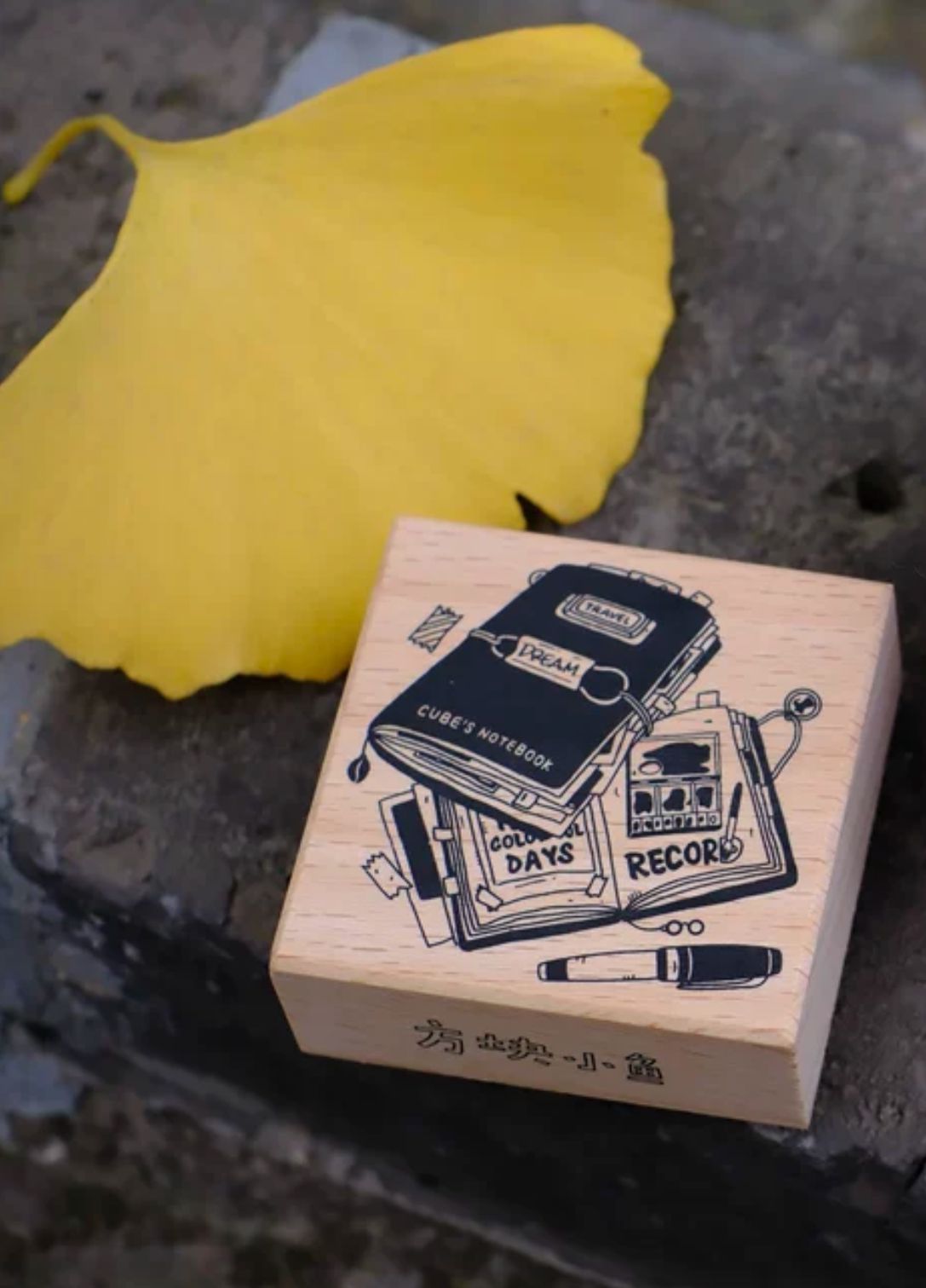 Rubber Stamp Design Travel Notebook